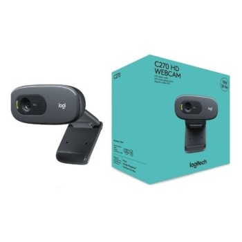 Logitech C270 HD Webcam (Black) 720p 30 fps