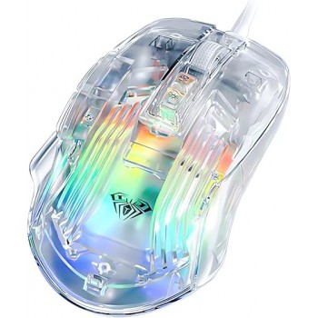 Aula S80 Programmable Gaming Mouse, 7200 DPI Wired PC Mouse, 12 Rainbow RGB Backlit Wired Mac Gaming Mouse, Multi-Device Computer Mouse for PC/Mac Laptop, Tablet, Desktop