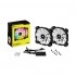 Corsair iCUE SP140 RGB ELITE Performance 140mm PWM Fan - x2 Dual Fan Kit with Lighting Node CORE - CO-9050111-WW - Black