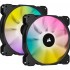 Corsair iCUE SP140 RGB ELITE Performance 140mm PWM Fan - x2 Dual Fan Kit with Lighting Node CORE - CO-9050111-WW - Black