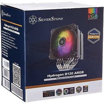 SilverStone Technology Hydrogon D120 ARGB Dual Tower CPU Cooler, HYD120-ARGB, Now with LGA1700 Support