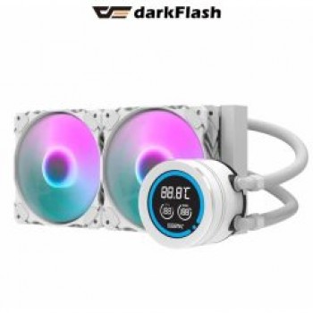 Darkflash DN240D 240mm AIO Liquid CPU Cooler with LCD Display White