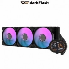 DarkFlash DH360D RGB Liquid CPU Cooler - 360mm Radiator, LCD Display