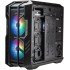 Cooler Master HAF 700 PC Case - Full Tower, E-ATX Compatible, 5 x Pre-installed Fans, Rotating Radiator Bracket, High Airflow Cooling, TG Sidewall, Tool-Free Design, Includes ARGB Controller