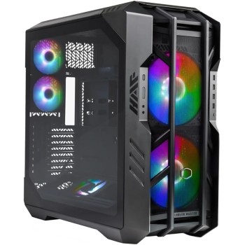 Cooler Master HAF 700 PC Case - Full Tower, E-ATX Compatible, 5 x Pre-installed Fans, Rotating Radiator Bracket, High Airflow Cooling, TG Sidewall, Tool-Free Design, Includes ARGB Controller