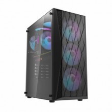 DarkFlash DK352 Black ATX PC Case With 4 RGB Fans