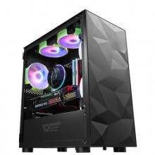 DarkFlash Aigo DLM21 MESH mATX Tower Gaming Case – Black