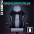 Cooler Master Caliber R3 Gaming Chair for Computer Game, Office, Comfy Ergonomic 360° Swivel Reclining High Back Chairs with Armrest Backrest Headrest Lumbar Support PU Leather-Black