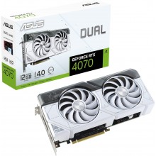 ASUS Dual GeForce RTX™ 4070 White Edition 12GB GDDR6X (PCIe 4.0, 12GB GDDR6X, DLSS 3, HDMI 2.1, DisplayPort 1.4a, 2.56-Slot Design, Axial-tech Fan Design, 0dB Technology, and More)