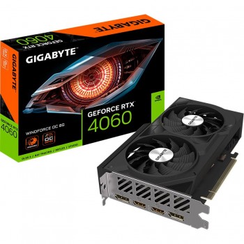 Gigabyte GeForce RTX 4060 WINDFORCE OC 8G Video Graphics Card GV-N4060WF2OC-8GD 8GB GDDR6