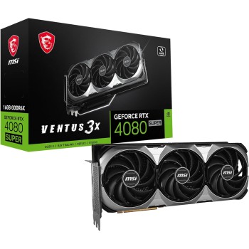 MSI Gaming RTX 4080 Super 16G Ventus 3X Graphics Card (NVIDIA RTX 4080 Super, 256-Bit, Boost Clock: 2565 MHz, 16GB GDRR6X 23 Gbps, HDMI/DP, Ada Lovelace Architecture)