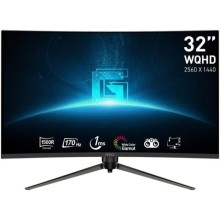 MSI G32CQ5P 32″ 2560 x 1440 (QHD) Curved 1ms, 170Hz, FreeSync Premium, 1500R, HDMI, DisplayPort, Tilt, Swivel, Pivot and Height Adjustable Gaming Monitor