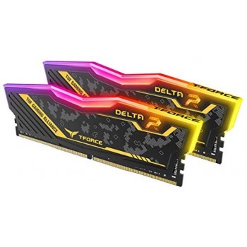 TEAMGROUP T-Force Delta TUF Gaming Alliance RGB DDR4 16GB (2x8GB) 3200MHz (PC4-25600) CL16 Desktop Gaming Memory Ram TF9D416G3200HC16CDC01 - TUF