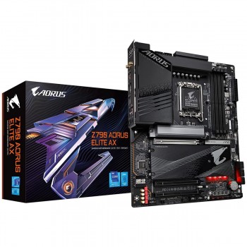 GIGABYTE Z790 AORUS ELITE AX LGA 1700 Intel Z790 ATX with DDR5, Quad M.2, PCIe 5.0, USB 3.2 Gen2X2 Type-C, Intel WiFi 6E, 2.5GbE LAN, Q-Flash Plus, PCIe EZ-Latch Motherboard