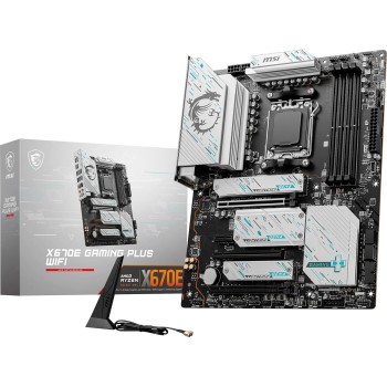 MSI X670E Gaming Plus WiFi Gaming Motherboard (AMD Ryzen 8000/7000 Series Processors, AM5, DDR5, PCIe 5.0, SATA 6Gb/s, M.2 Slots, USB 3.2 Gen 2, Wi-Fi 6E, Bluetooth 5.3, 2.5Gbps LAN, HDMI/DP, ATX)