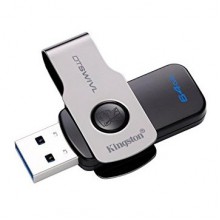 Kingston 64GB DataTraveler SWIVL USB 3.0 Flash Memory Stick Drive 