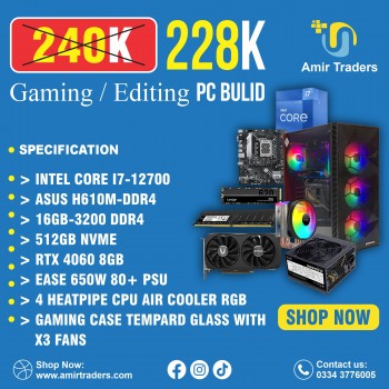 Gaming & Editing PC Build - Intel Core i7-12700, RTX 4060 8GB