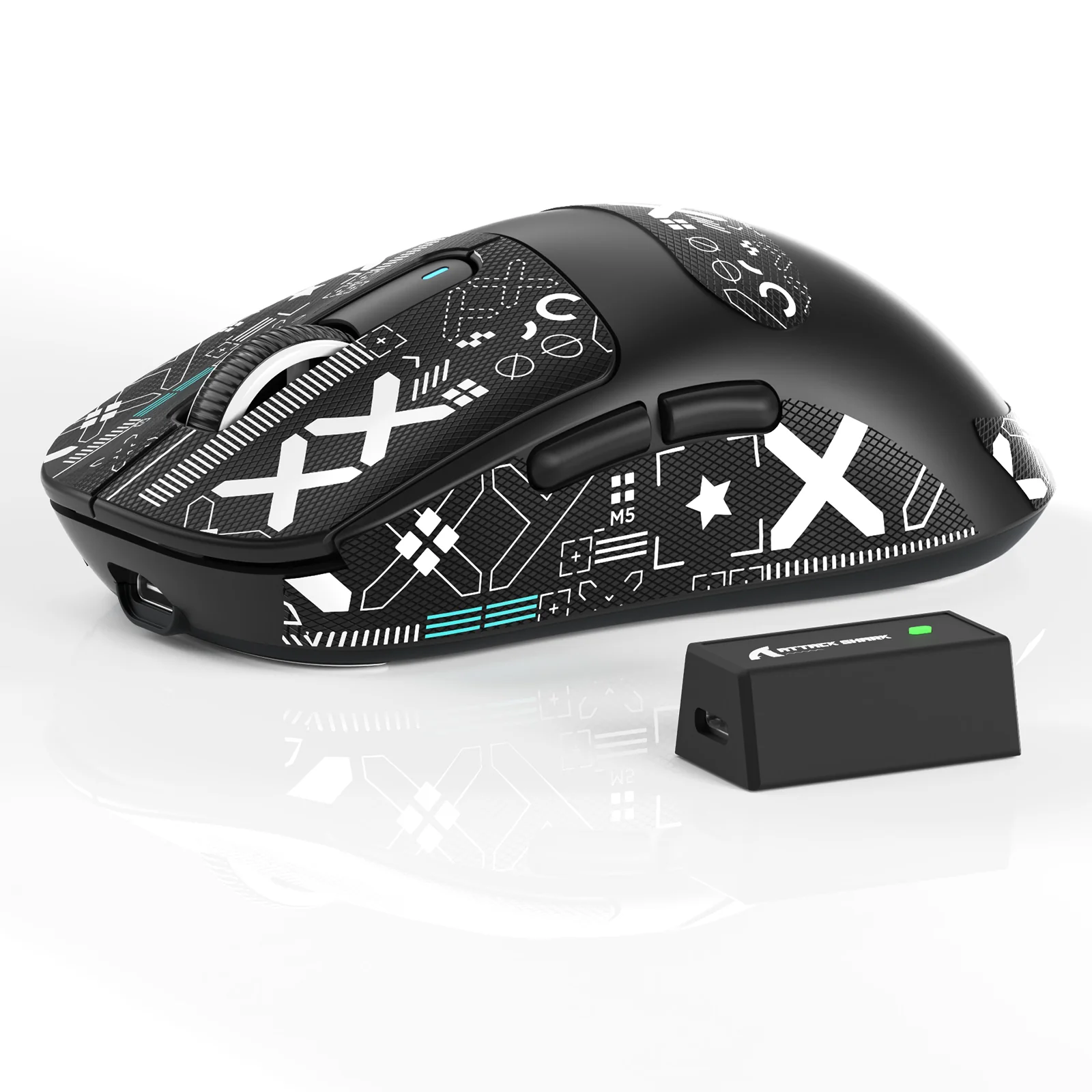 ATTACK SHARK X3PRO gaming mouse with geometric patterns
