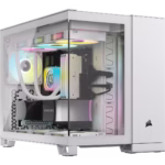 Corsair 2500X Mid-Tower Dual Chamber PC Case in White with Tempered Glass Side Panel