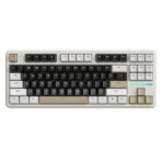 Attack Shark X87 Cheese White Mechanical Keyboard with RGB, Tri-Mode Wireless, and PBT keycaps