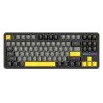 Attack Shark X87 Mechanical Keyboard in Starry Black with RGB lighting and side-printed PBT keycaps.