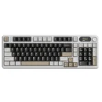 ATTACK SHARK X98PRO Wireless Gaming Keyboard in Cheese White color with customizable TFT display and RGB backlighting.