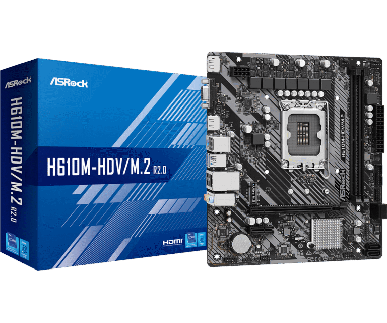 AsRock H610M-HDV/M.2 R2.0 DDR4 Motherboard with 1 Year Warranty