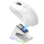 ATTACK SHARK X6 Tri-Mode Wireless Gaming Mouse with RGB Charging Dock – White