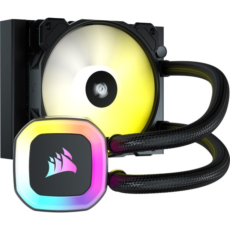CORSAIR H55 RGB 120mm Liquid CPU Cooler with RGB Lighting and SP RGB ELITE PWM Fan