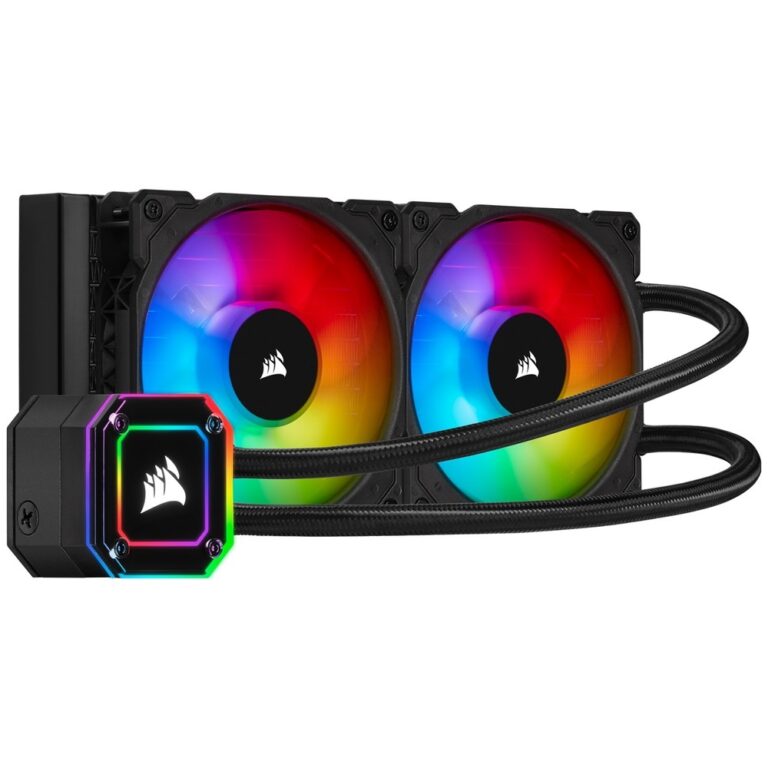 CORSAIR iCUE H100i ELITE CAPELLIX 240mm Liquid Cooler with RGB Fans – 1 Year Local Warranty