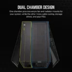 CORSAIR 2500D AIRFLOW Mid-Tower Dual Chamber PC Case – Black - Image 6
