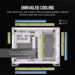 CORSAIR 2500D AIRFLOW Mid-Tower Dual Chamber PC Case – White - Image 5
