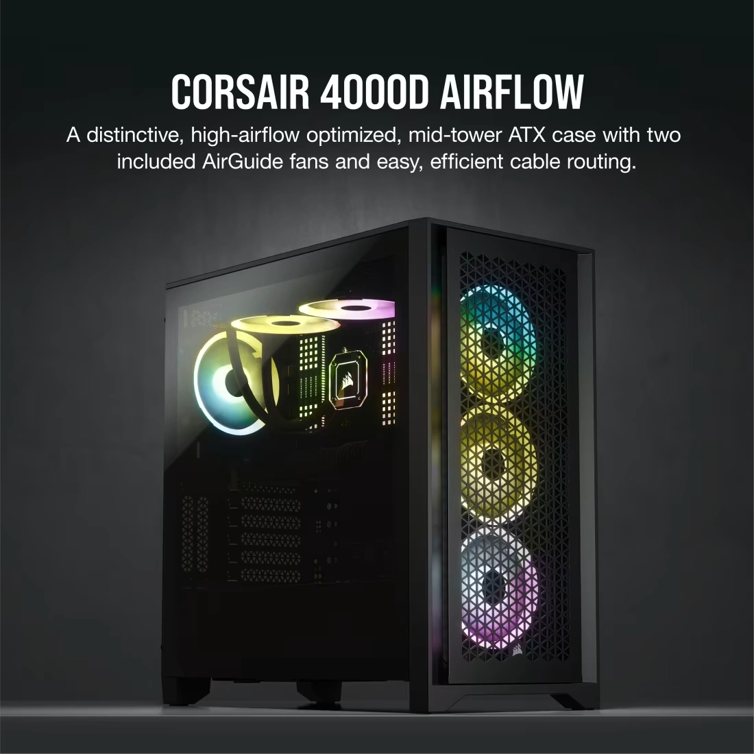 Corsair 4000D AIRFLOW Tempered Glass Mid-Tower ATX Case — Black