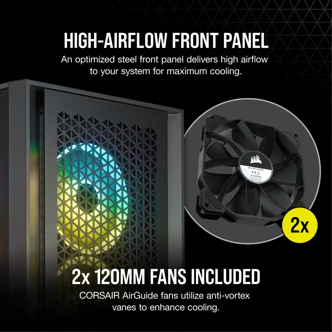 Corsair 4000D AIRFLOW Tempered Glass Mid-Tower ATX Case — Black