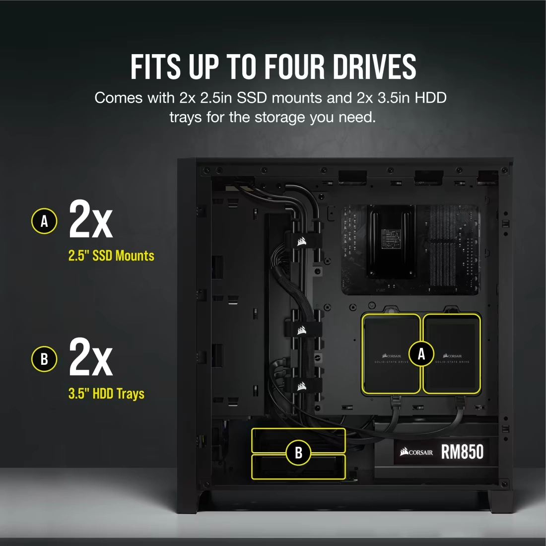 Corsair 4000D AIRFLOW Tempered Glass Mid-Tower ATX Case — Black