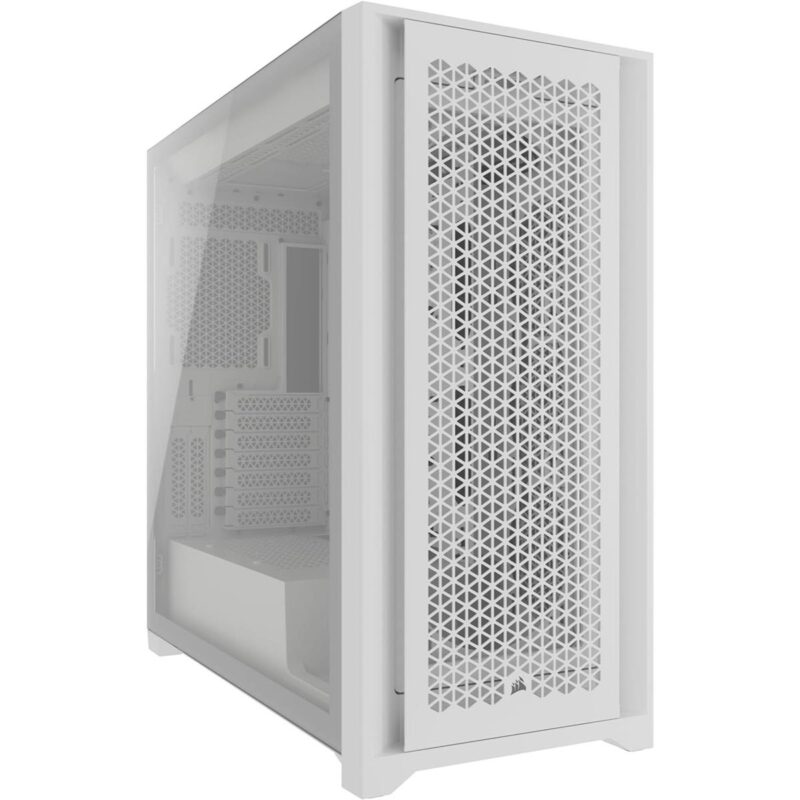 Corsair 5000D Tempered Glass Mid-Tower ATX PC Case in White with Tempered Glass Side Panel