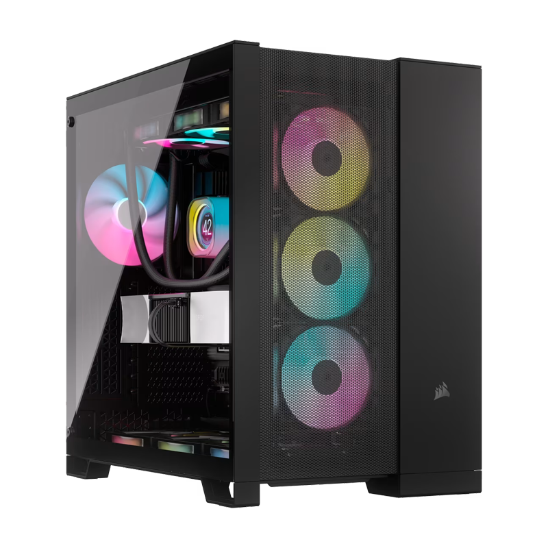 Corsair 6500D AIRFLOW Mid-Tower Dual Chamber PC Case – Black-1 Corsair 6500D AIRFLOW Mid-Tower Dual Chamber PC Case – Black