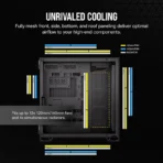 CORSAIR 6500D AIRFLOW Mid-Tower Dual Chamber PC Case – Black - Image 3