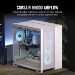 Corsair 6500D AIRFLOW Mid-Tower Dual Chamber PC Case – White - Image 4