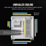 Corsair 6500D AIRFLOW Mid-Tower Dual Chamber PC Case – White - Image 6