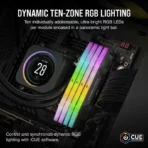 CORSAIR VENGEANCE® RGB 32GB (2x16GB) DDR5 DRAM Up To 5600MT/s CL36 Memory Kit — Black - Image 2