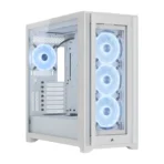 Corsair iCUE 5000X RGB QL Edition Mid-Tower ATX Case – White