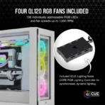Corsair iCUE 5000X RGB QL Edition Mid-Tower ATX Case – White - Image 3