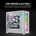 Corsair iCUE 5000X RGB QL Edition Mid-Tower ATX Case – White - Image 4