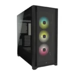 CORSAIR iCUE 5000X RGB Tempered Glass Mid-Tower ATX Case – Black
