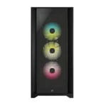 CORSAIR iCUE 5000X RGB Tempered Glass Mid-Tower ATX Case – Black - Image 3