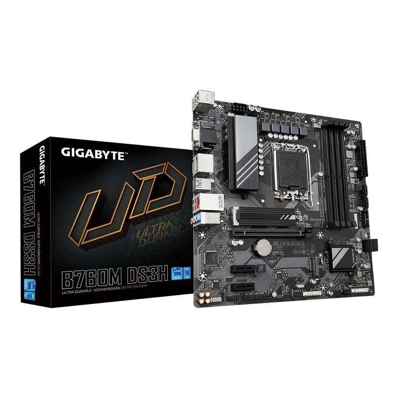 Gigabyte B760M DS3H DDR5 Micro-ATX Motherboard-1 Gigabyte B760M DS3H DDR5 Micro-ATX Motherboard
