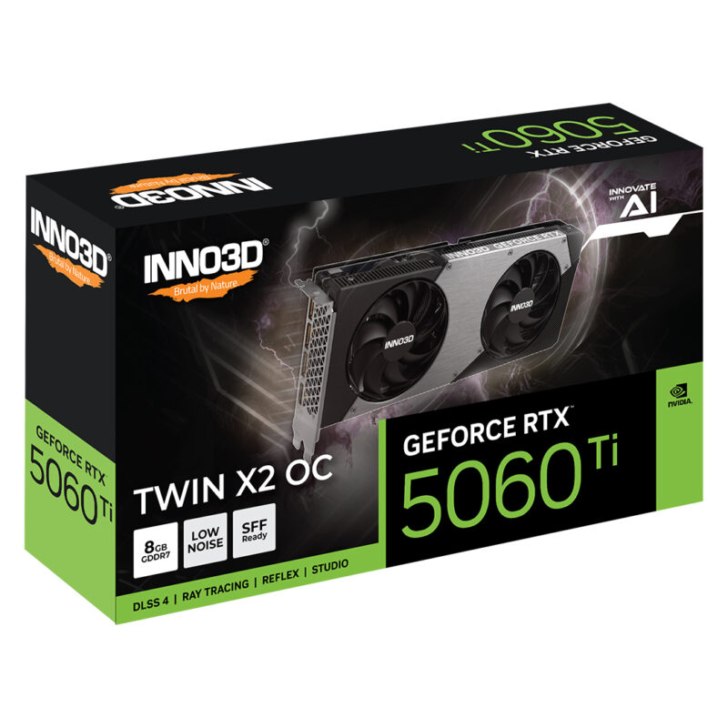 INNO3D RTX 5060 Ti OC 8GB Graphics Card with Dual-Fan Cooling