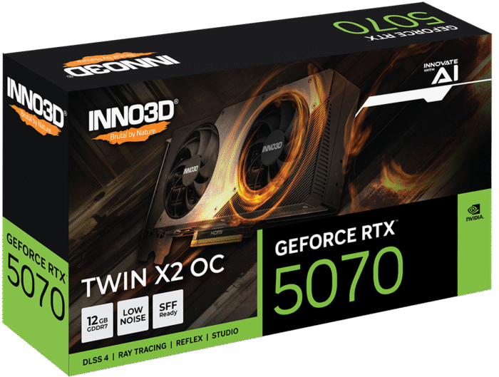 Inno3D GeForce RTX 5070 Twin X2 OC 12GB Graphics Card – 1 Year Warranty - Image 3