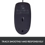 Logitech B100 Optical USB Wired Mouse – Black - Image 4